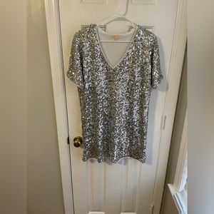 Silver sequin dress!